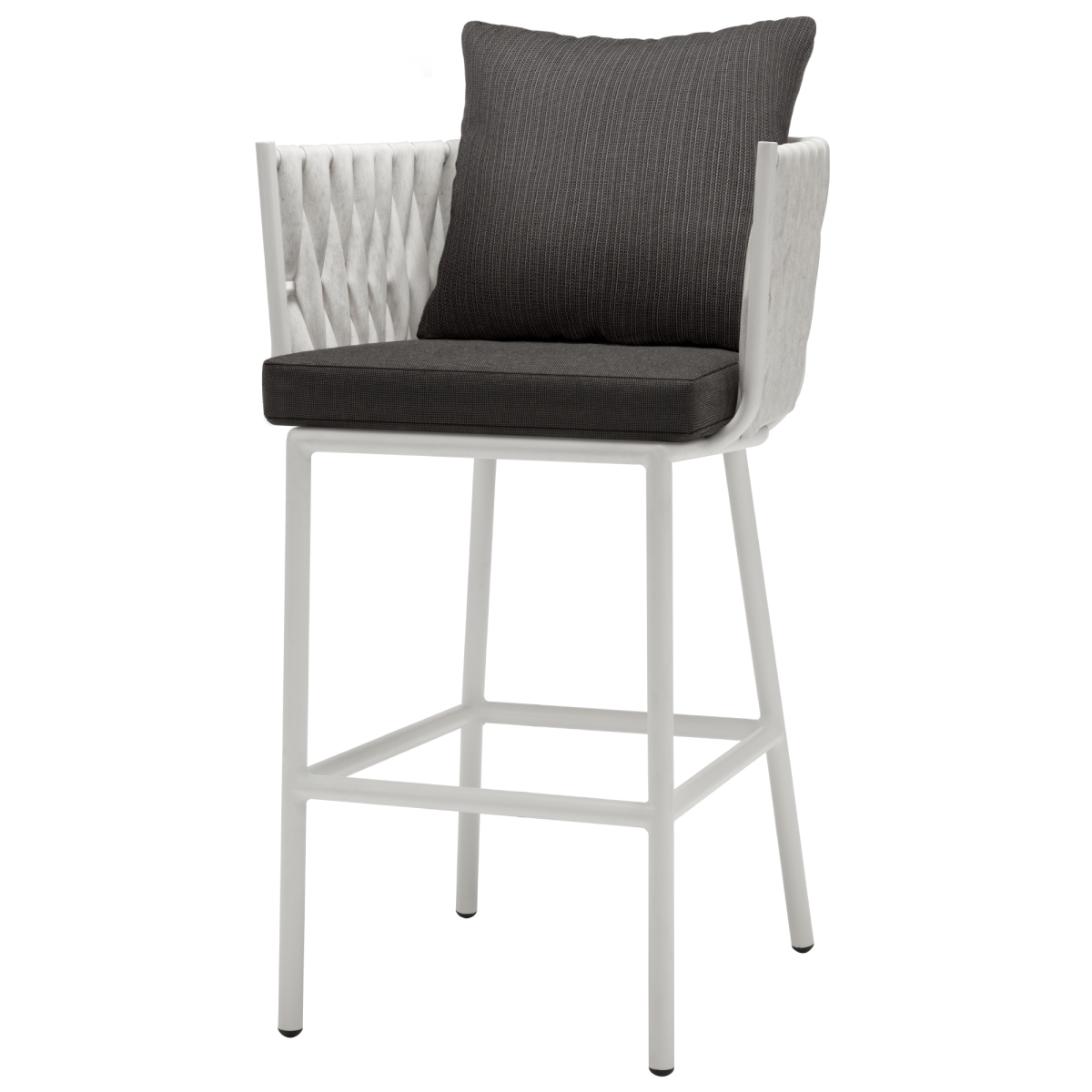 SF-2028-173-WHT Bar Arm Chair, White