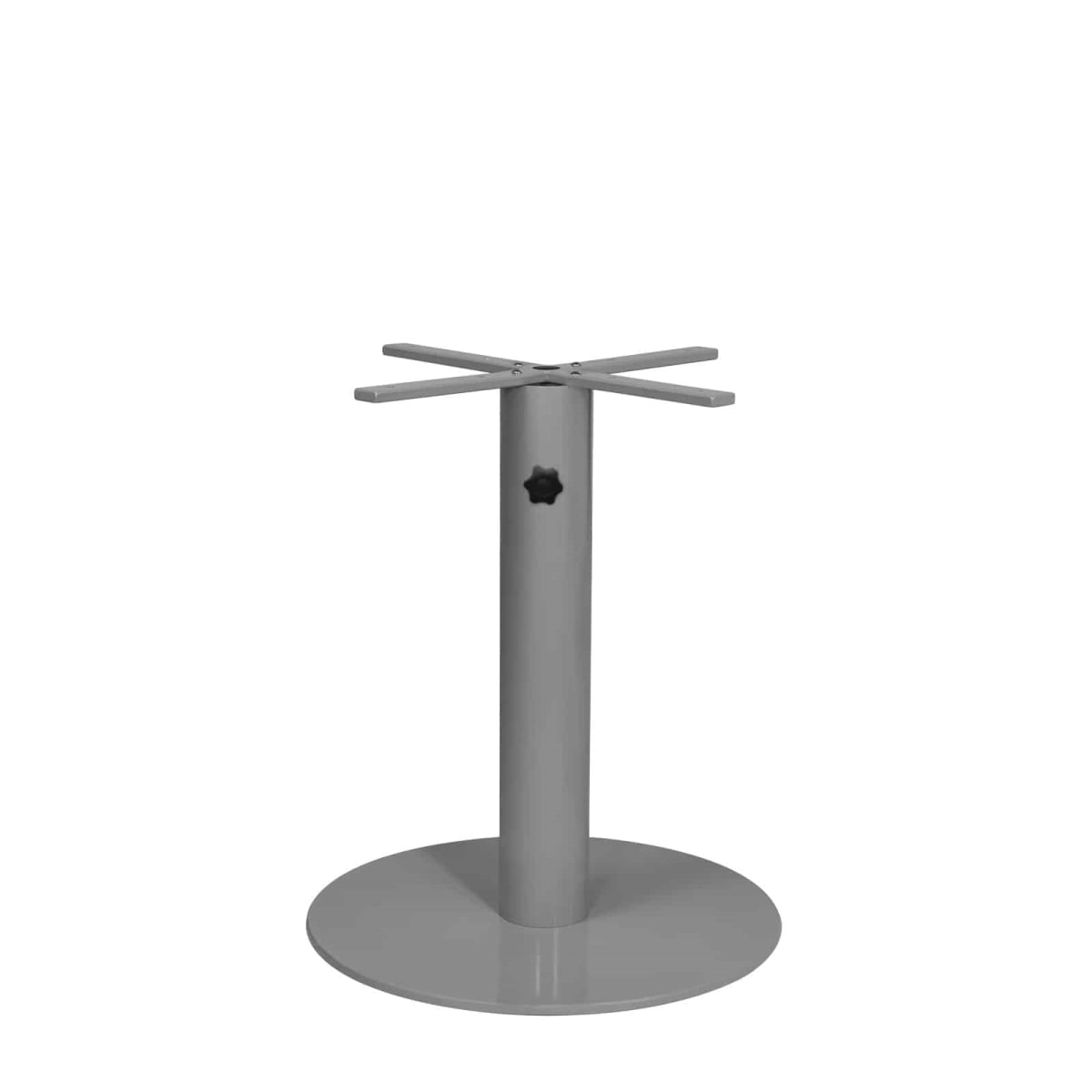 SF-1008-588U 27.5 x 23 in. Round Dining Base with Umbrella Option, Kessler Silver - Large