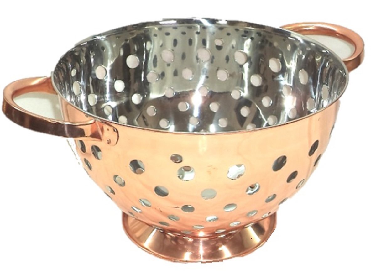 Picture of Starcrafts 72163 5 qt. Stainless Steel Colander, Copper
