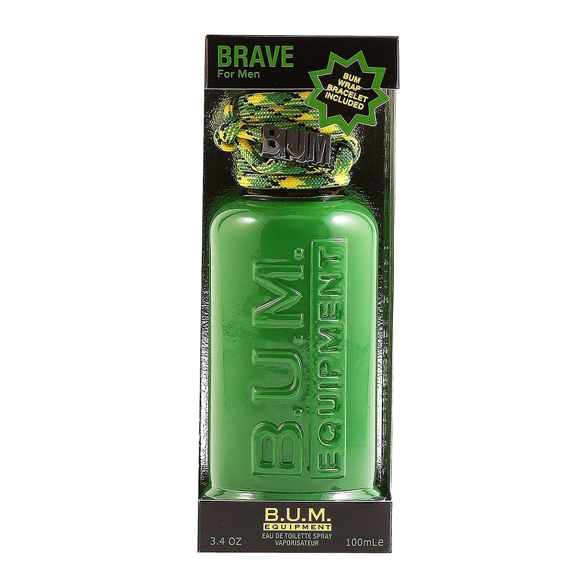 35145 3.4 oz Brave for Men Eau De Toilette Spray with Wrap Bracelet