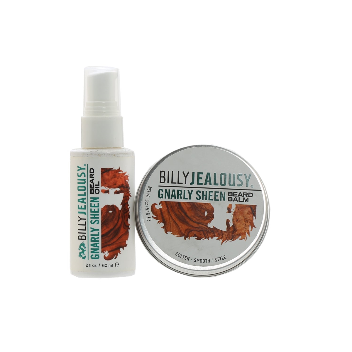 Picture of Billy Jealousy 57093534 Gnarly Sheen Beard Balm & Oil Duo Set for Men