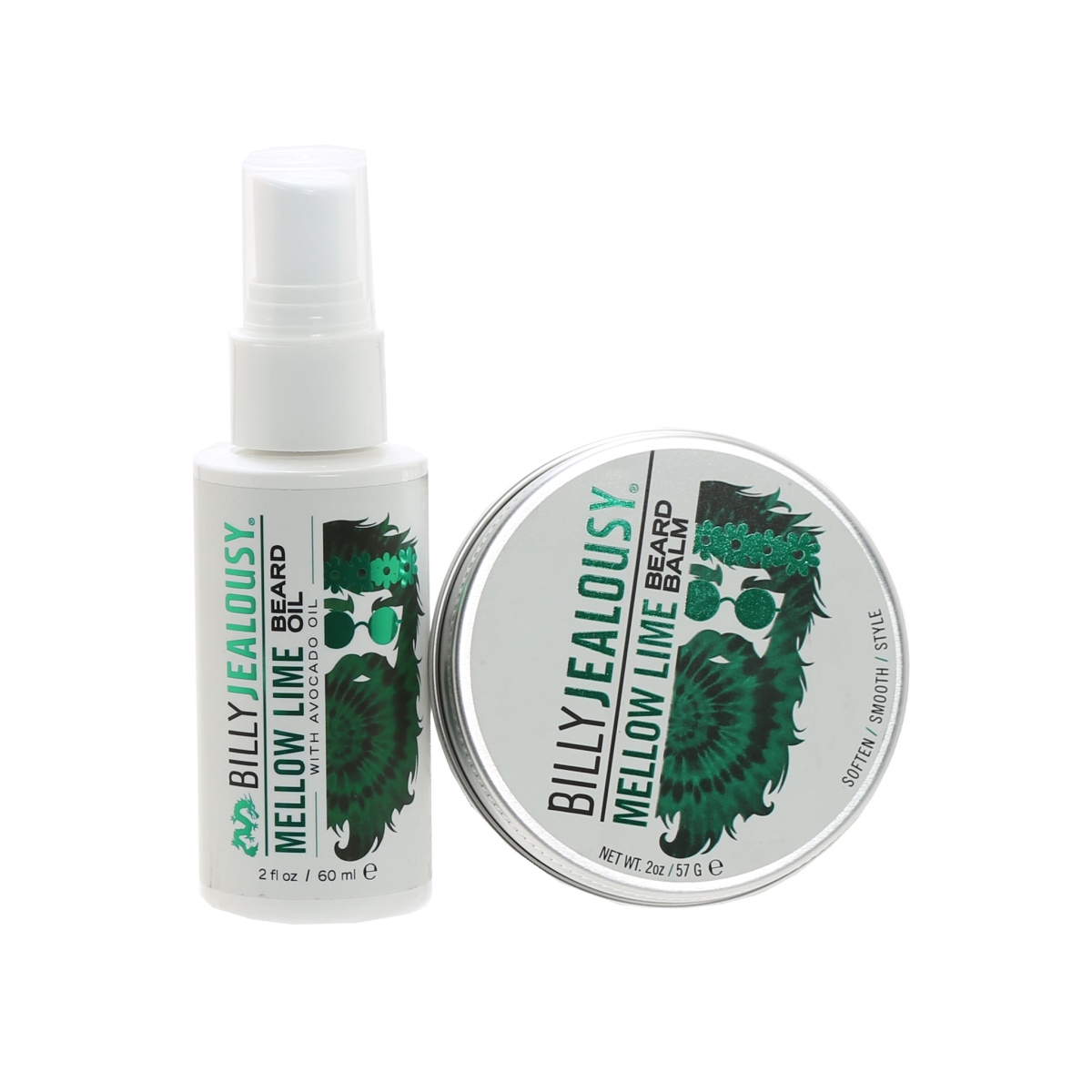 Picture of Billy Jealousy 57093541 Mellow Lime Beard Balm & Oil Duo Set for Men