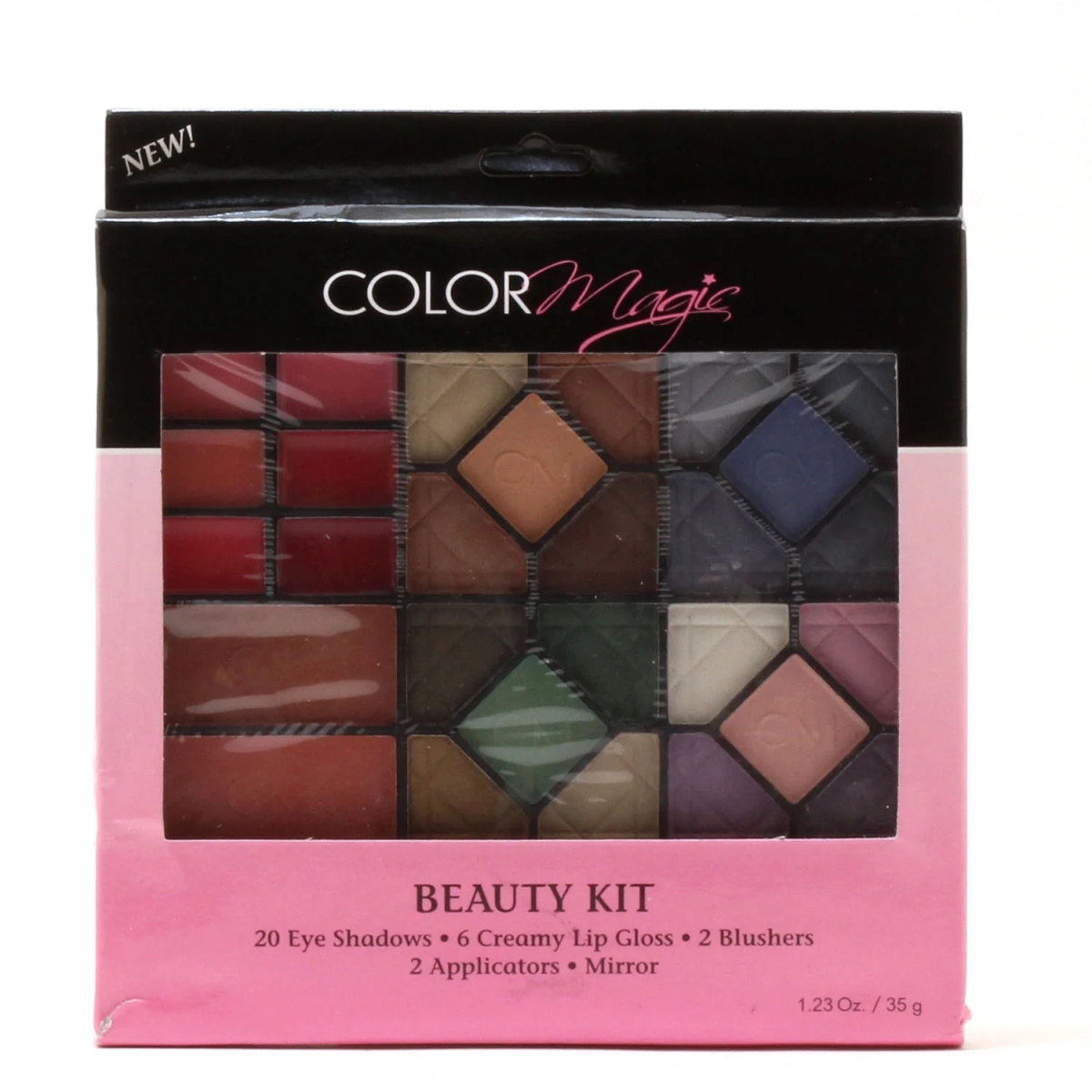 Picture of Excell Brands 41022858 Prepack Beauty Kit Eye Shadow - 20 Piece per Lip Gloss - 6 Piece per Blush - 2 Piece