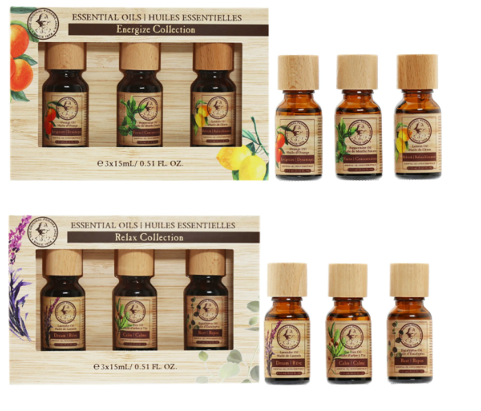 6 Piece Relax & Energize Essential Oil Set