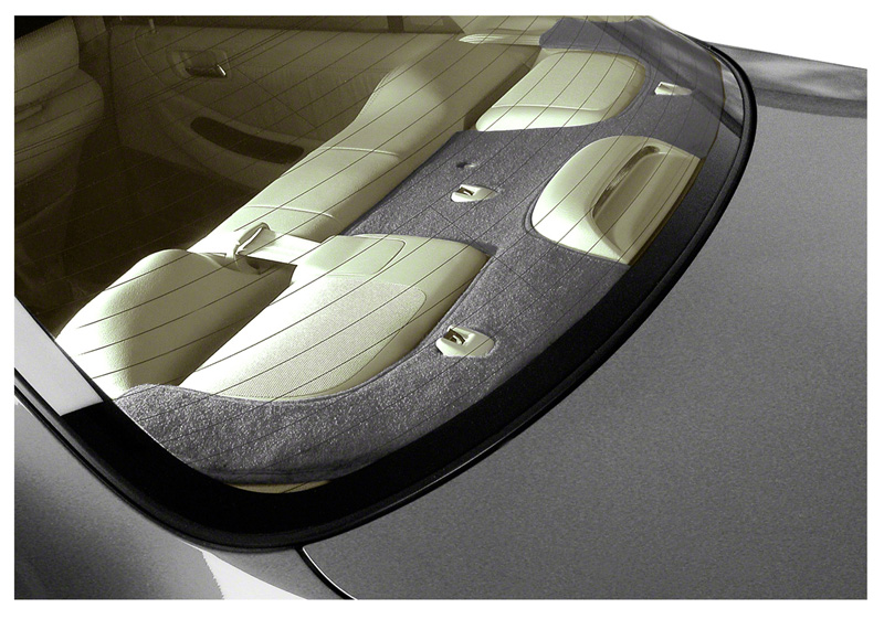 CRDP2TT763 Custom Tailored Rear Deck Covers for 2003-2008 Toyota Corolla, Poly Carpet Charcoal