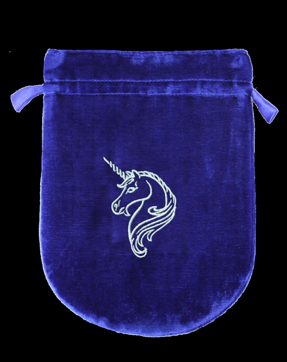 Blue Velvet Unicorn Tarot Bag