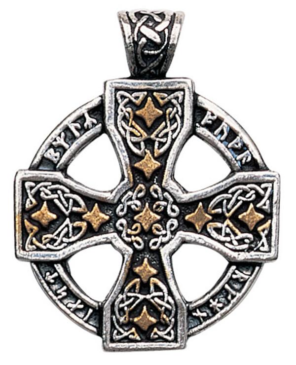 NL07 Runic Celtic Cross Pendant for Knowledge & Magical Ability