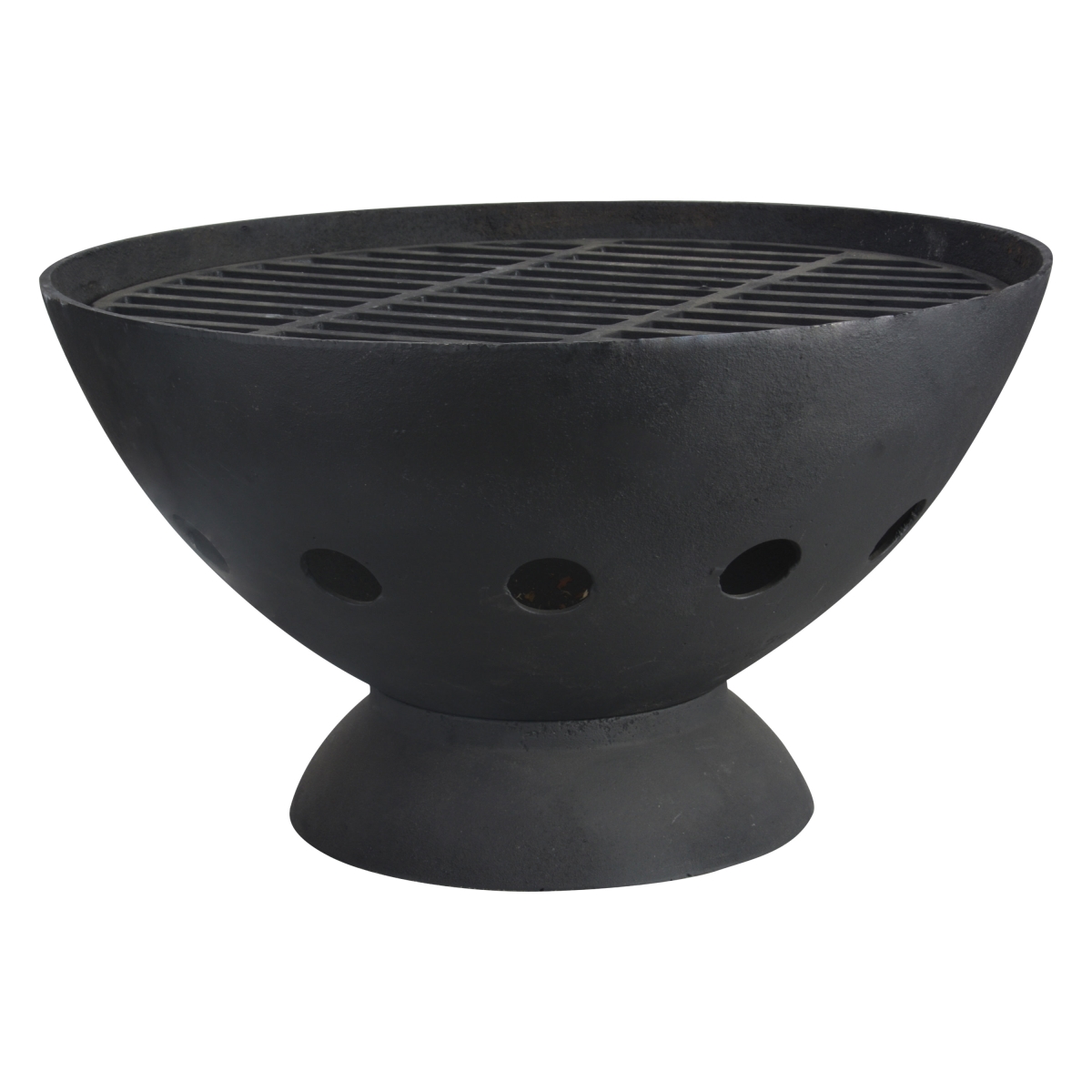 Cast Iron Low Fire Pot, Black