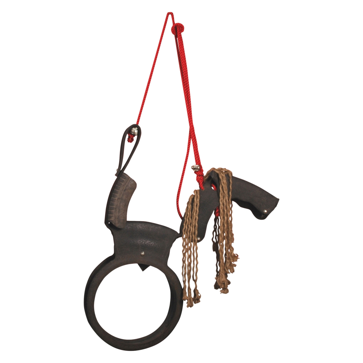 Picture of Esschert Design USA KG10 Rubber Horse with Rope Mane Tire Swing