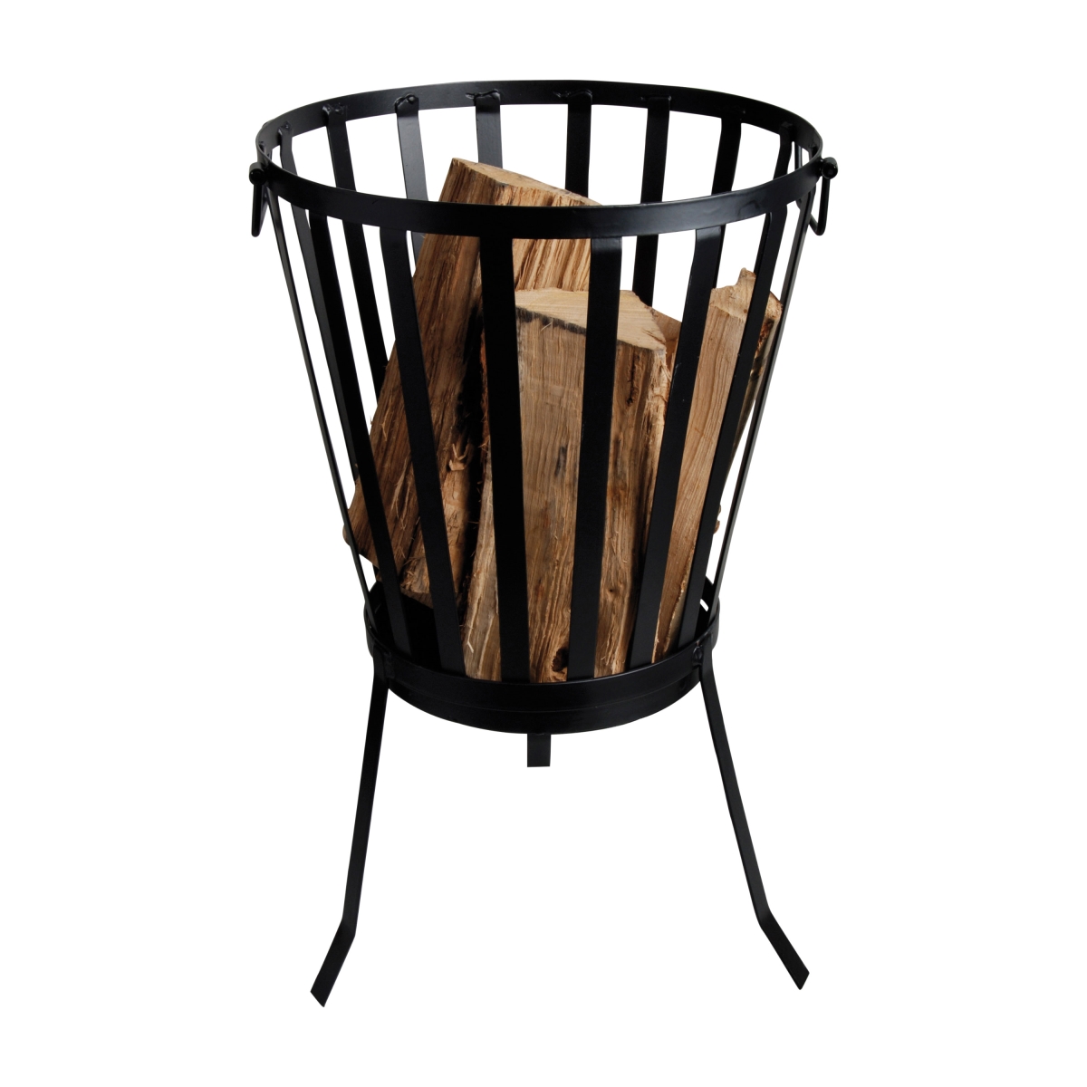 Metal Basket with Legs, Black