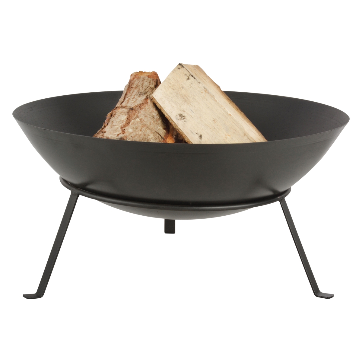 Metal Fire Bowl with Legs, Black - Medium