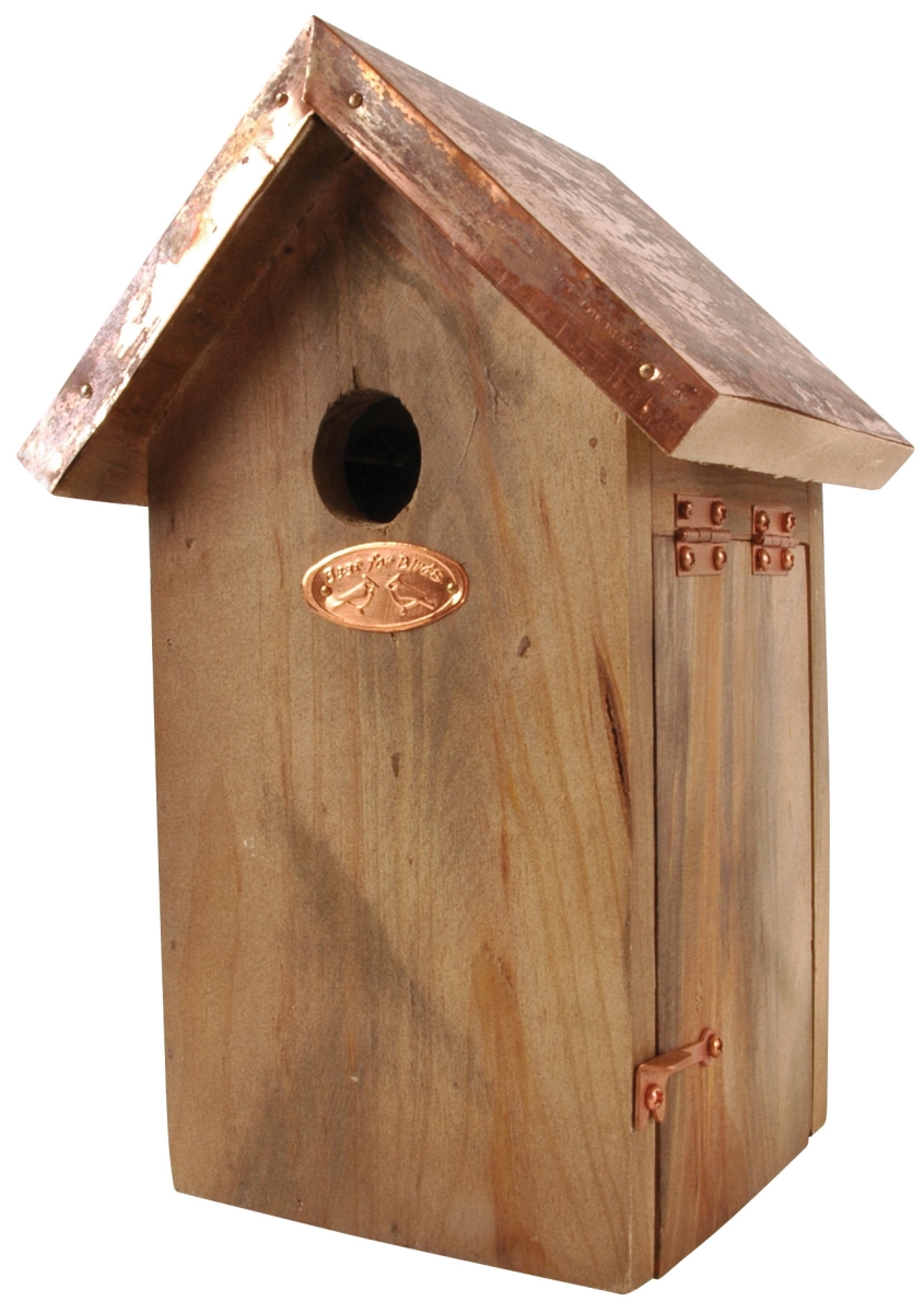 Picture of Esschert Design NK05 Antique Wash Blue Tit House with Wood Copper Roof