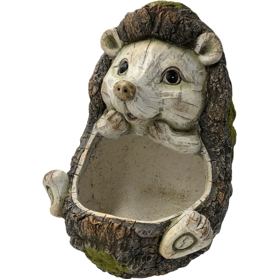 Faux Wood Hedgehog MGO Planter