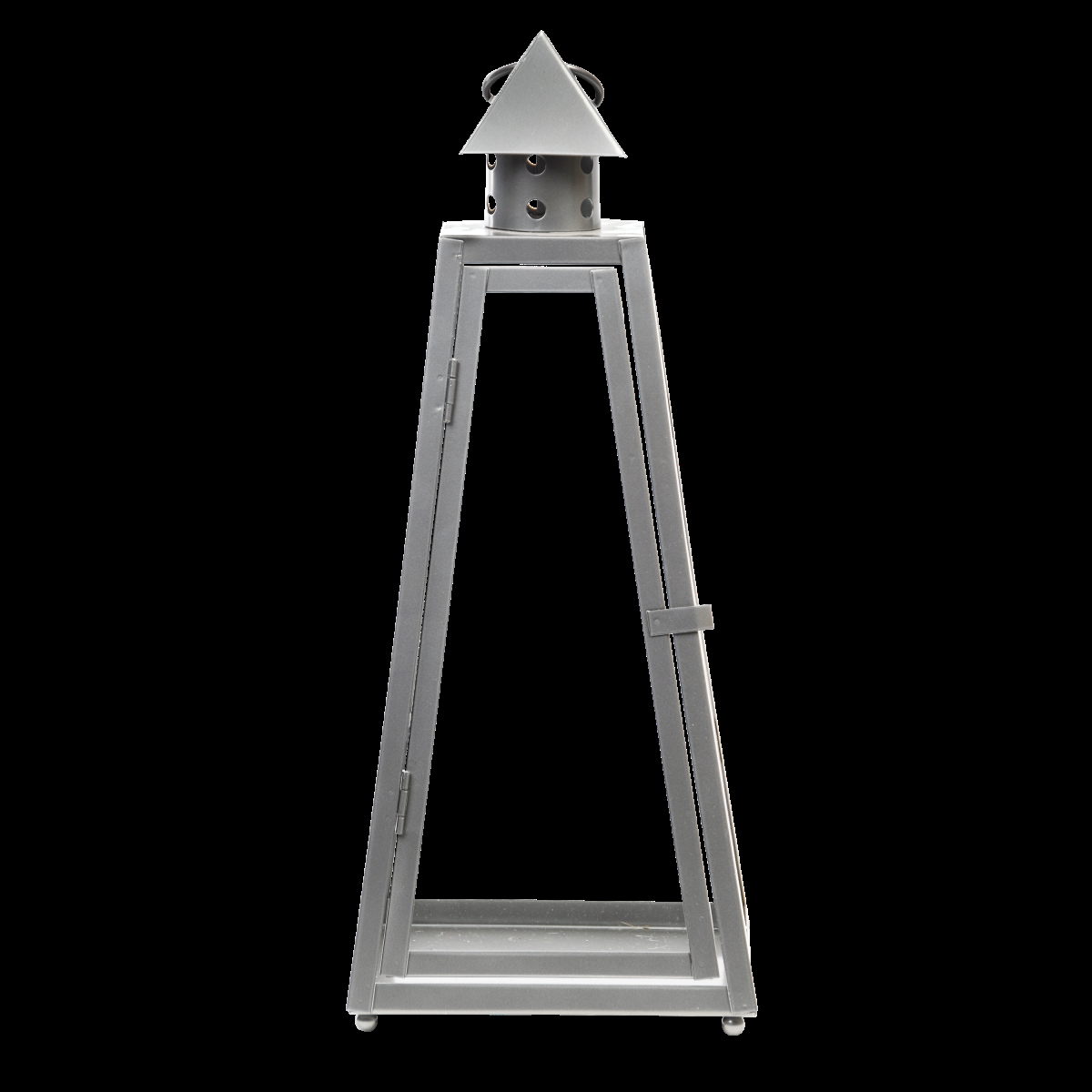 21.8 x 21.8 x 54.3 cm Metal & Glass Pyramid Lantern - Large