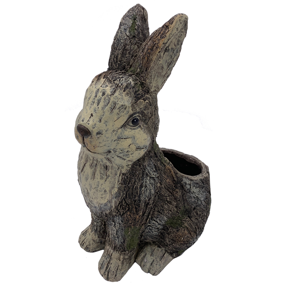 ZYCT259 Faux Wood Bunny Planter, MGO