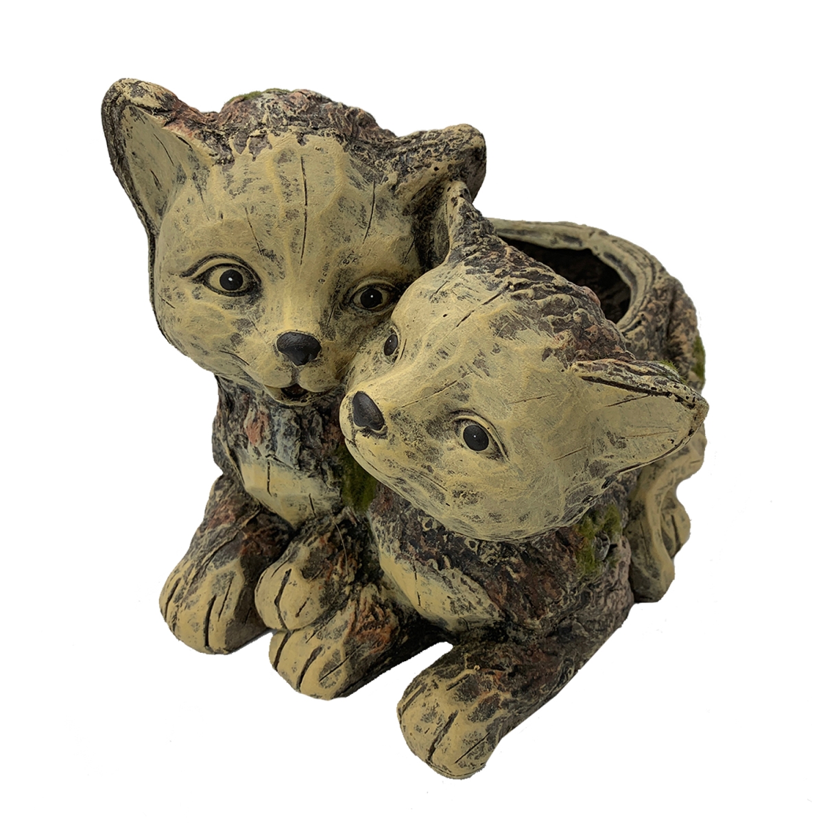 ZYCT263 Faux Wood Double Cat Planter, MGO