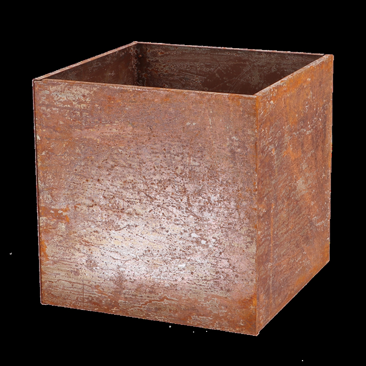 PY163 15 in. Square Corten Steel Planter