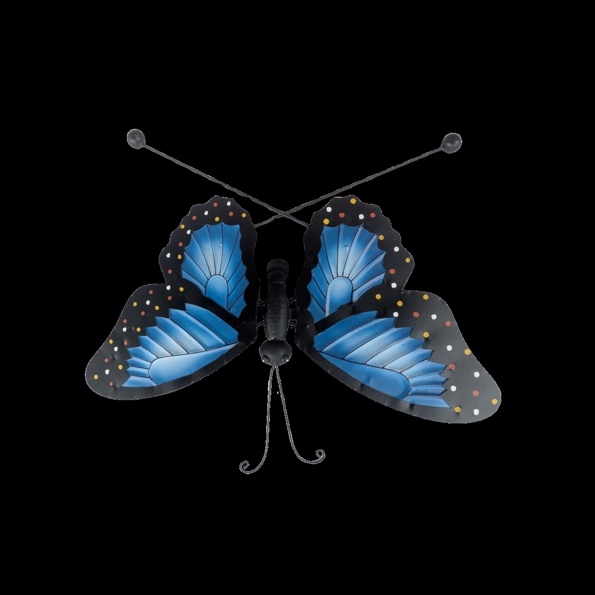 ZYCT830 Metal Butterfly Rocker, Blue - Small