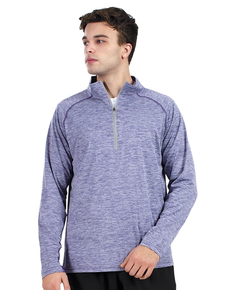 B16864664 Electrify CoolCore Quarter-Zip Pullover Jacket, Orange Heather - Medium