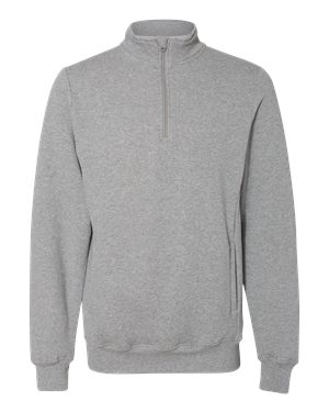 Dri Power Quarter-Zip Cadet Collar Sweatshirt, Oxford - Medium