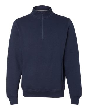 Dri Power Quarter-Zip Cadet Collar Sweatshirt, Navy - Small