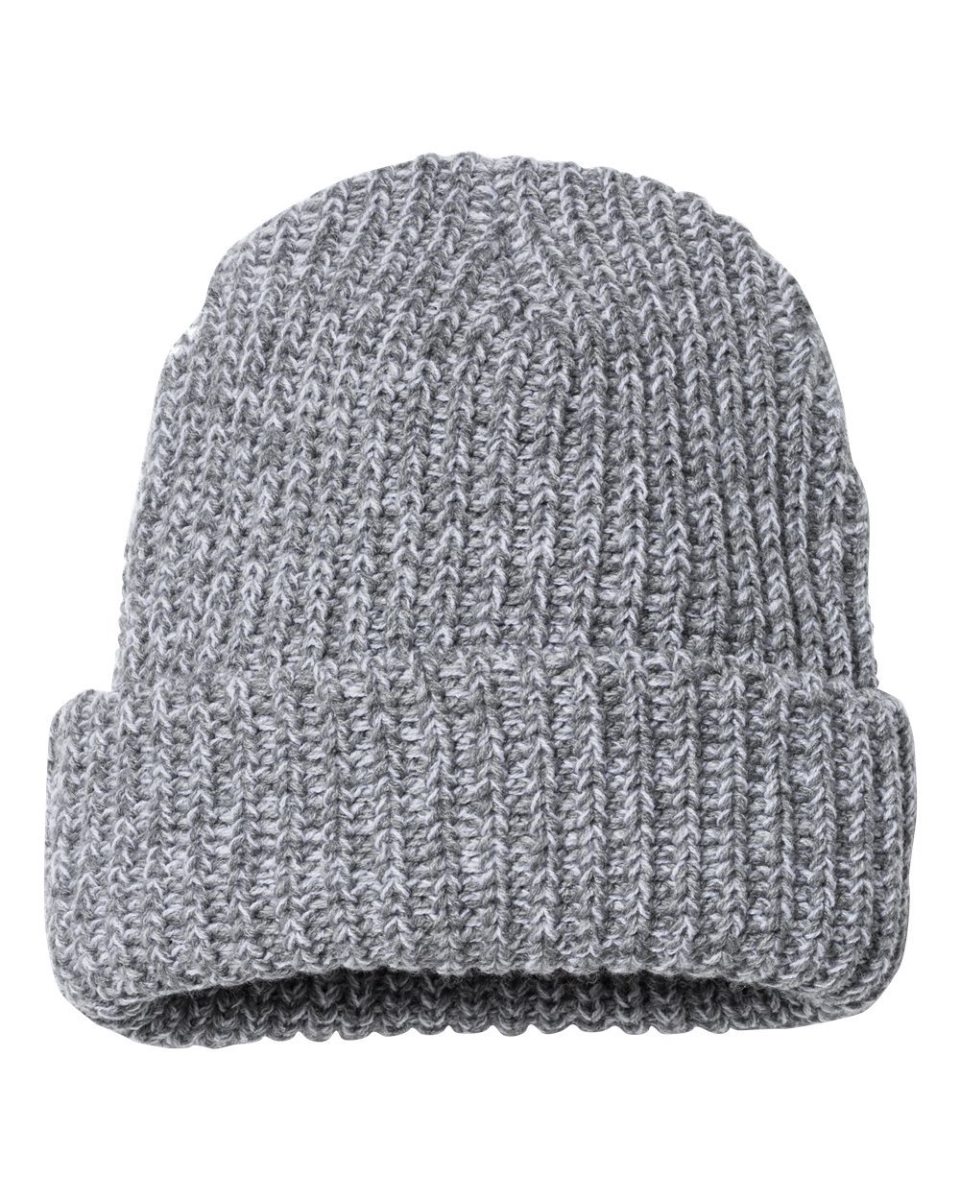 Picture of Sportsman B50795350 12 in. Chunky Cuffed Beanie&#44; Grey & White Speckled - One Size