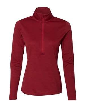 B62734707 Womens Striated Quarter-Zip Pullover, True Red - 2XL