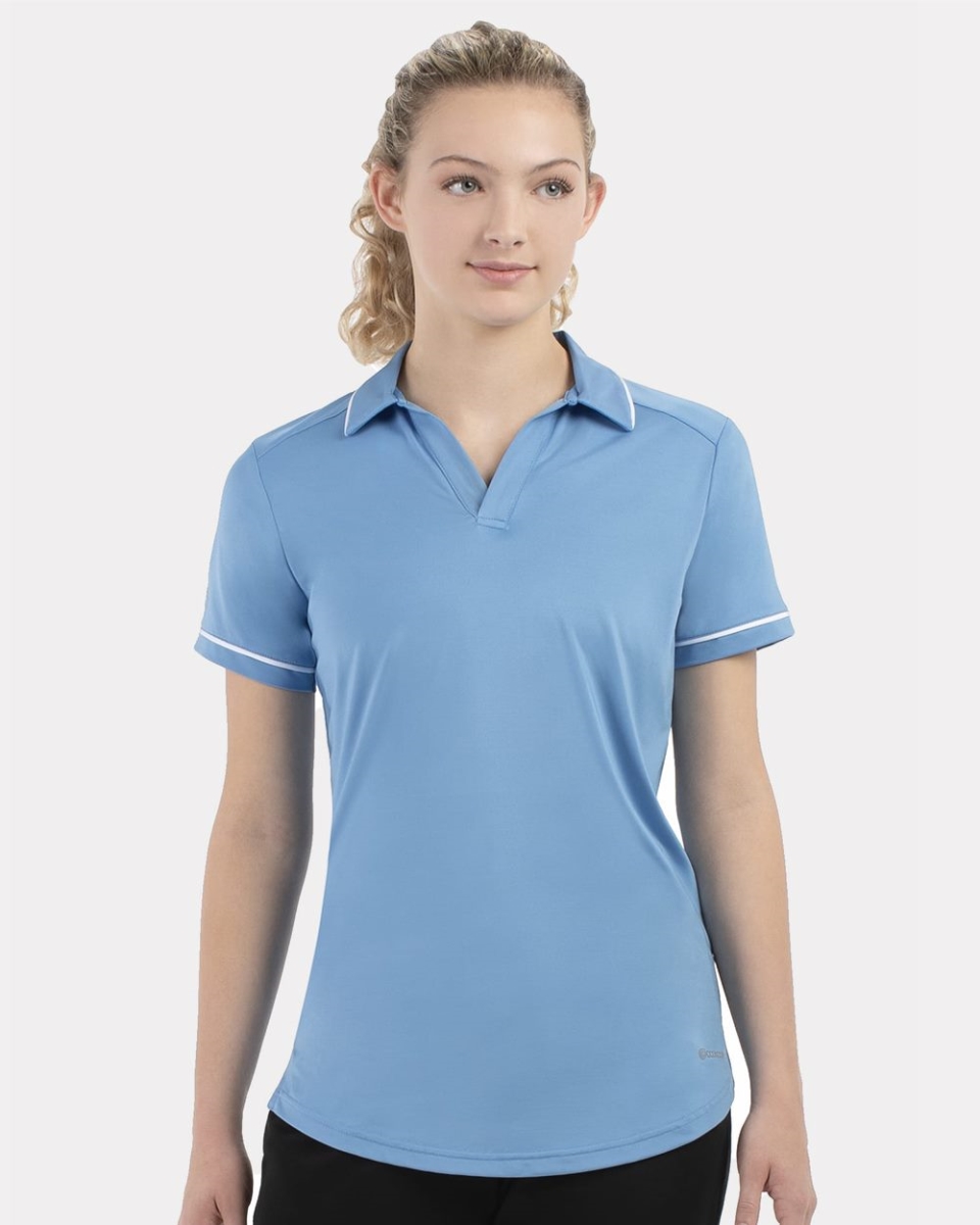 B31464503 Women CoolCore Polo T-Shirt, Black & White - Small