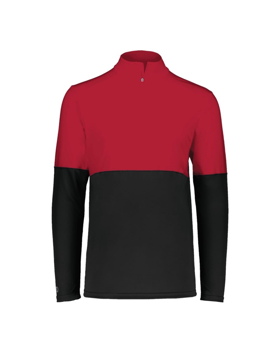B22764005 Youth Momentum Team Quarter-Zip Pullover, Black & White - Large