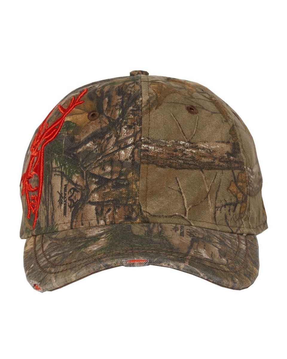 B37695550 3D Buck Cap, Brown & Realtree Xtra - Adjustable -  Dri Duck