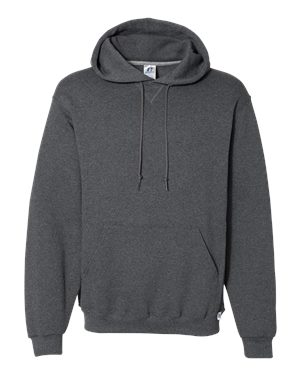 B60411515 Dri Power Hooded Pullover Sweatshirt, Black Heather - Large