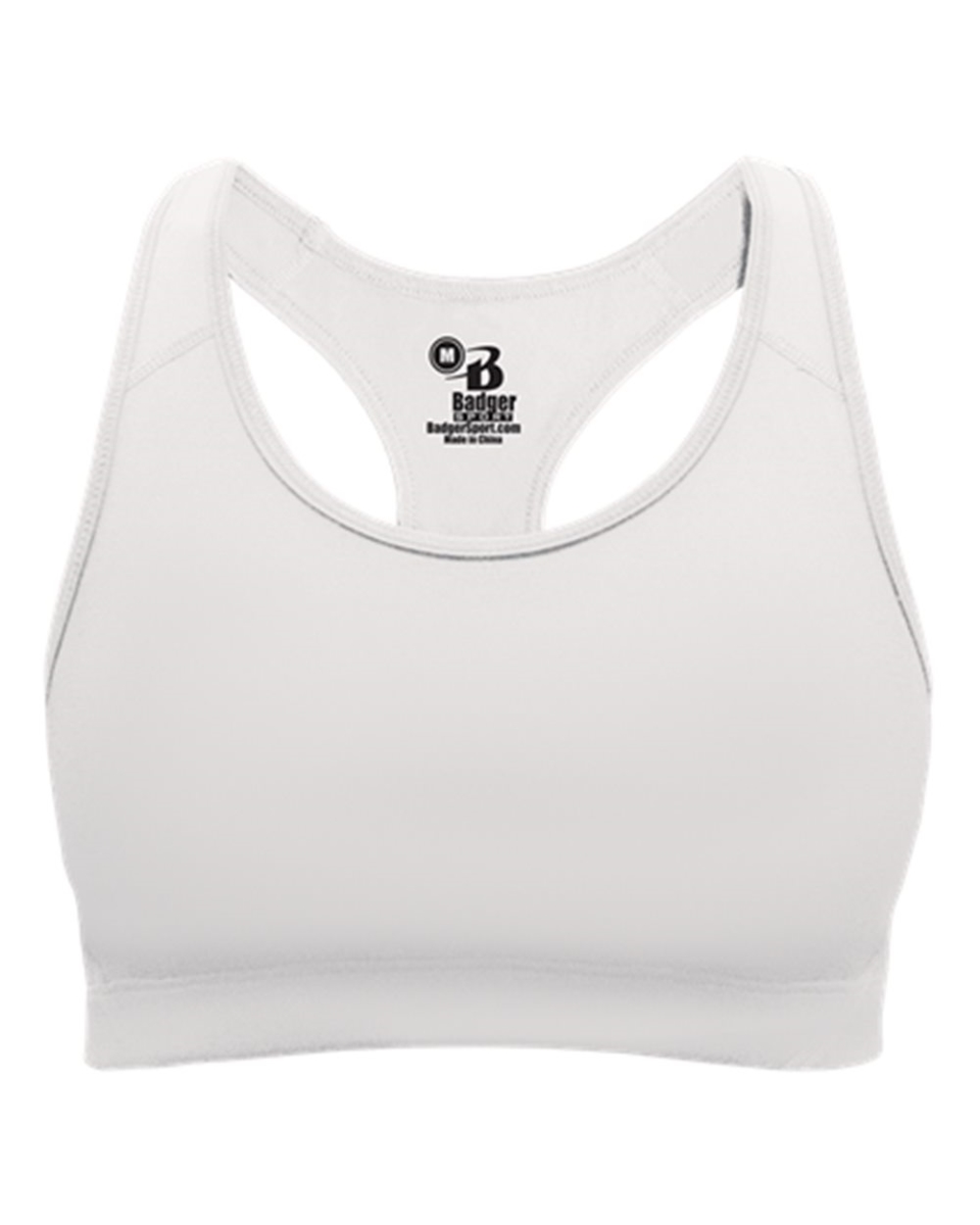 Picture of Badger B12685005 B-Sport Bra Top for Womens&#44; White - Large