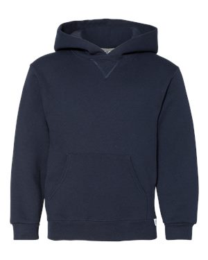 B61011654 Youth Dri Power Hooded Pullover Sweatshirt, Navy - Medium