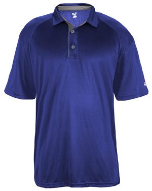 Picture of Badger B00485262 Ultimate Softlock Sport Shirt&#44; Columbia Blue & Graphite - Extra Small