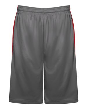 Picture of Badger B19185656 Tonal Blend Panel Shorts&#44; Graphite & Navy - Extra Large