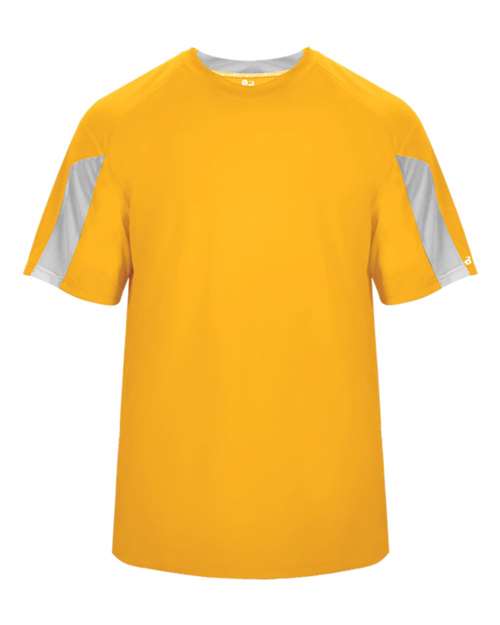 Picture of Badger B00985123 Youth Striker T-Shirt&#44; Gold & White - Small