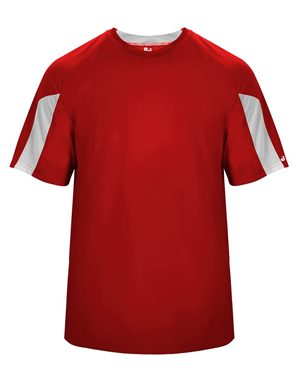 Picture of Badger B00985645 Youth Striker T-Shirt&#44; Navy & Red - Large