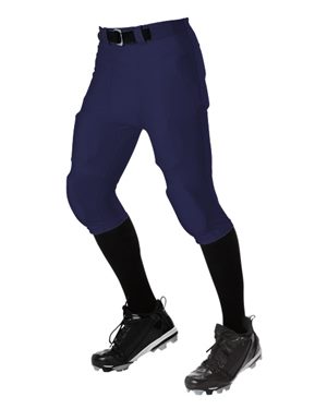 Picture of Alleson Athletic B42685653 No Fly Football Pants with Slotted Waist&#44; Navy - Small