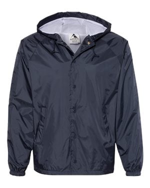 B88534658 Hooded Coachs Jacket, Navy - 3XL