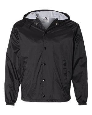 B88534503 Hooded Coachs Jacket, Black - Small