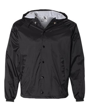 B88534506 Hooded Coachs Jacket, Black - Extra Large