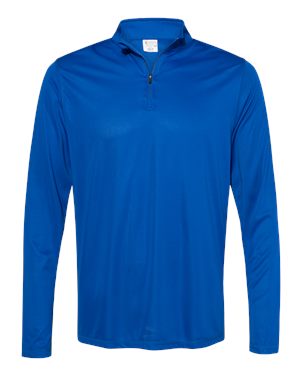 Attain True Hue Performance Quarter-Zip Pullover, Royal - 3XL