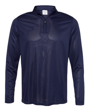B92934658 Attain True Hue Performance Quarter-Zip Pullover, Navy - 3XL