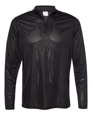B92934508 Attain True Hue Performance Quarter-Zip Pullover, Black - 3XL