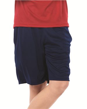 Picture of Badger B85285652 Youth B-Core Pocketed Shorts, Navy - Extra Small
