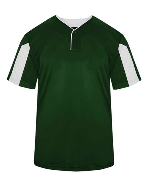 Picture of Alleson Athletic B88485548 Striker Placket&#44; Forest & White - 3XL