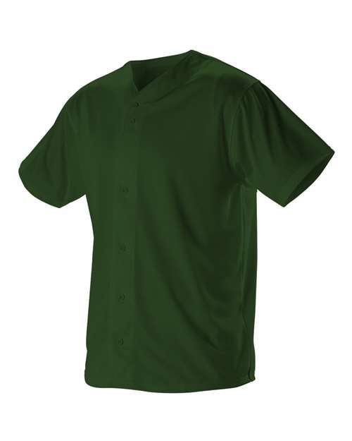 B33485546 Full Button Lightweight Baseball Jersey - Forest - Extra Large