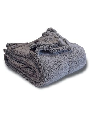 Picture of Alpine Fleece B04566580 Frosted Sherpa Blanket&#44; Grey - One Size Fits Most