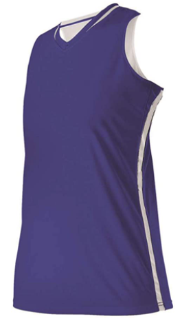 Picture of Alleson Athletic B03885754 Girls Reversible Basketball Jersey&#44; Royal & White - Medium