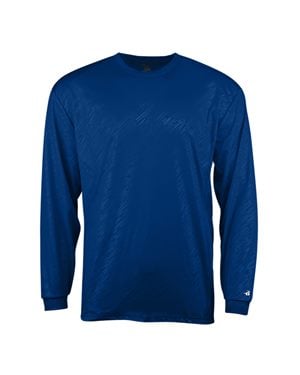 B01285354 Line Embossed Long Sleeve T-Shirt, Graphite Line Embossed - Medium